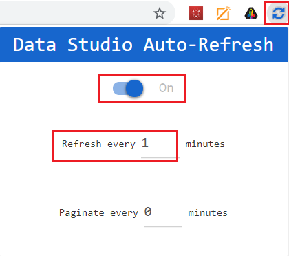 Google Analytics Real-Time Data Studio Dashboard 